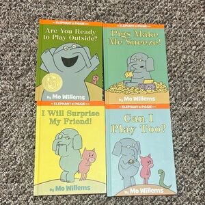 Elephant & Piggie Book Set by Mo Willems, set of 4 books, hardcover